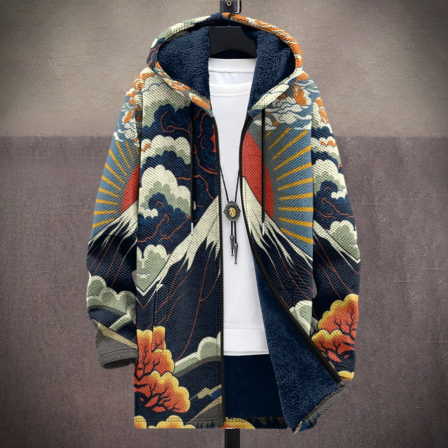 ALYANA'S STUNNING CARDIGAN, INSPIRED BY VOLCANIC ART