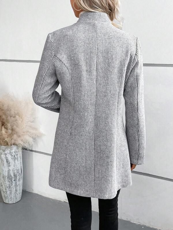 Tanja™ – Elegant Collarless Long-Sleeve Wrap