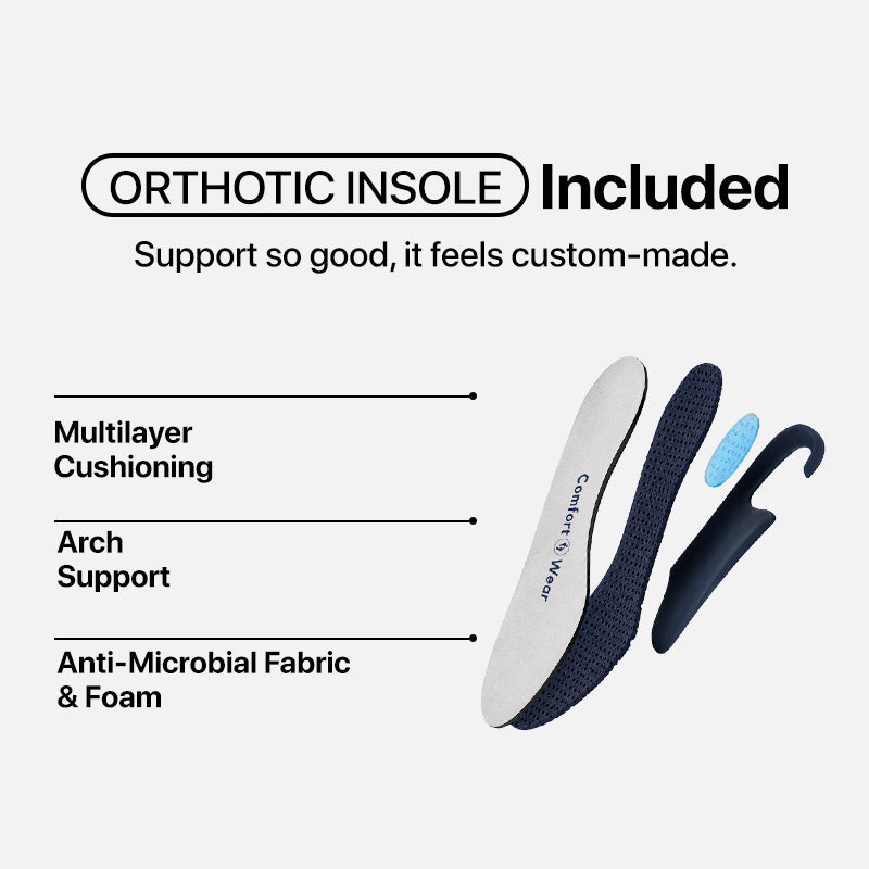 Ortho Stretch Cushion Shoes - Midnight Black