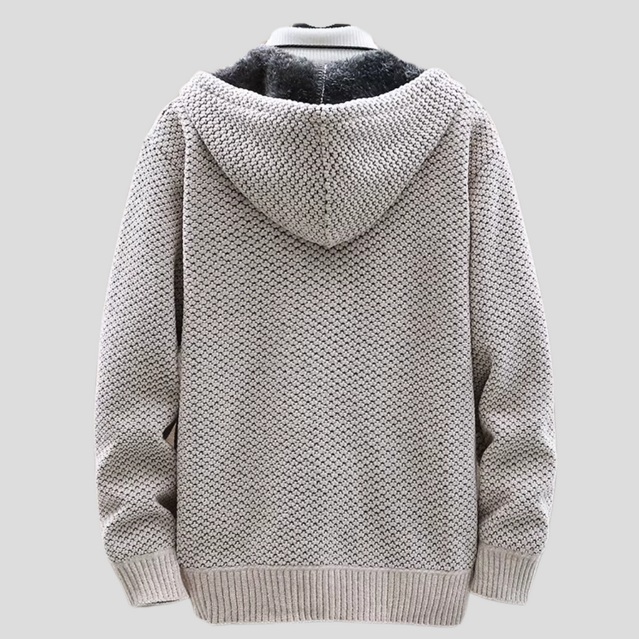 Beckett – Textured Knit Fleece Hoodie