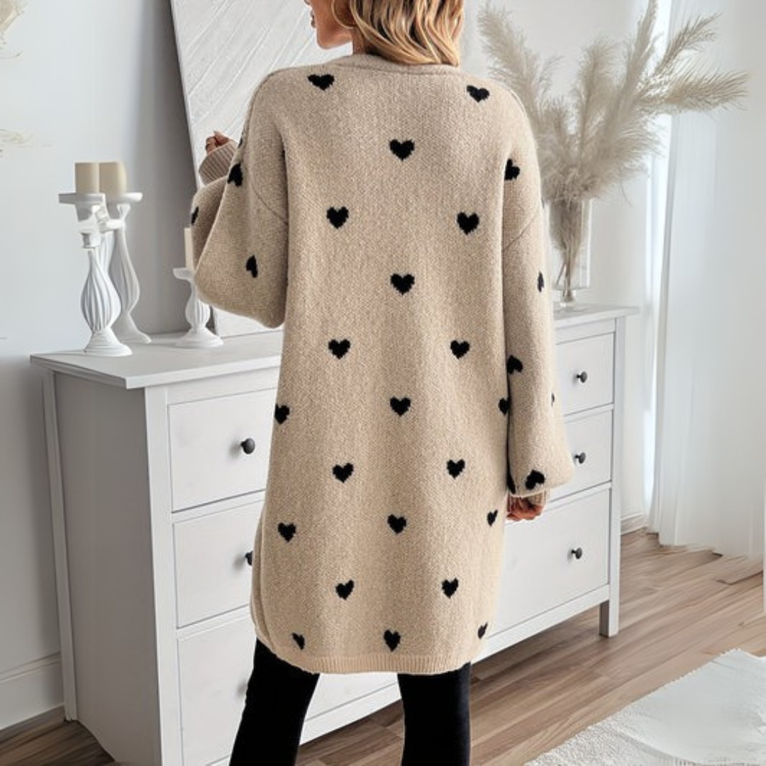 Julia - Heart-Pattern Cardigan