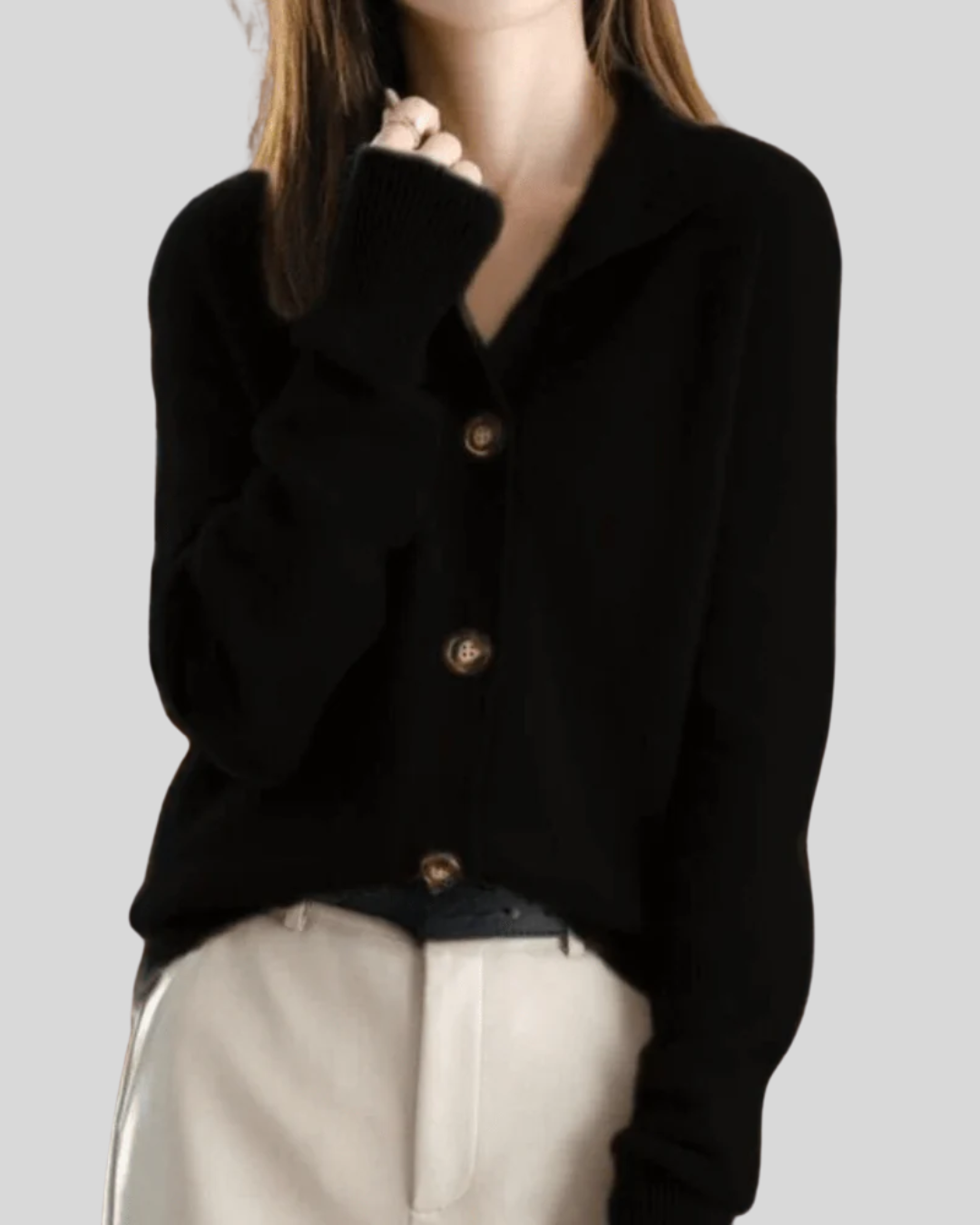 AMY – CLASSIC BUTTON-UP CARDIGAN