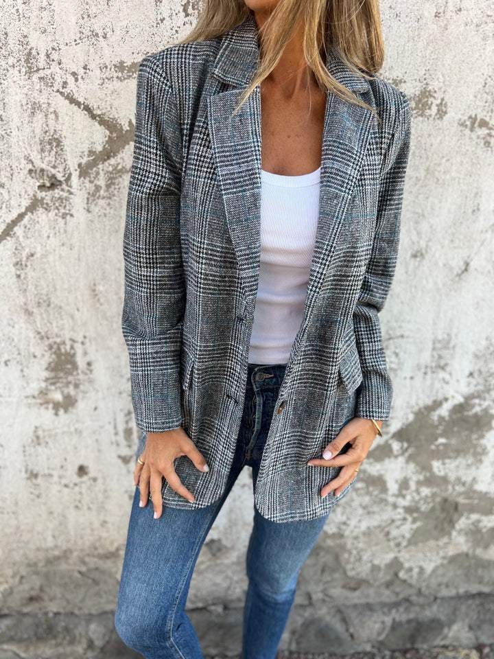 Vittoria - Casual Checked Blazer with Lapels