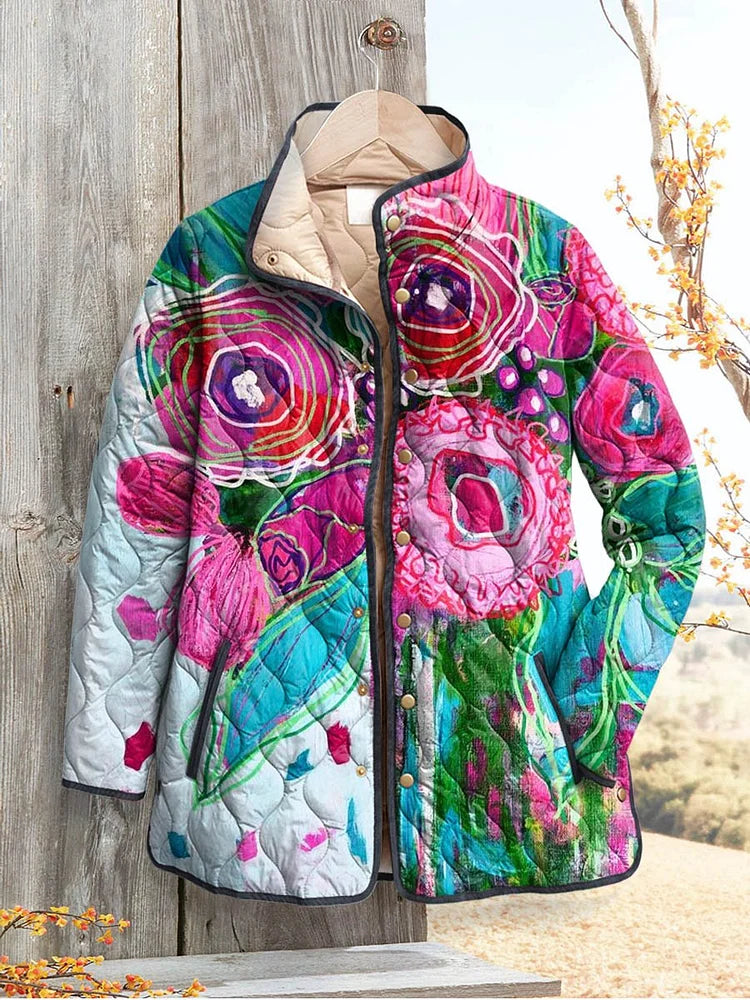 Feminine Charming Floral Print Jacket