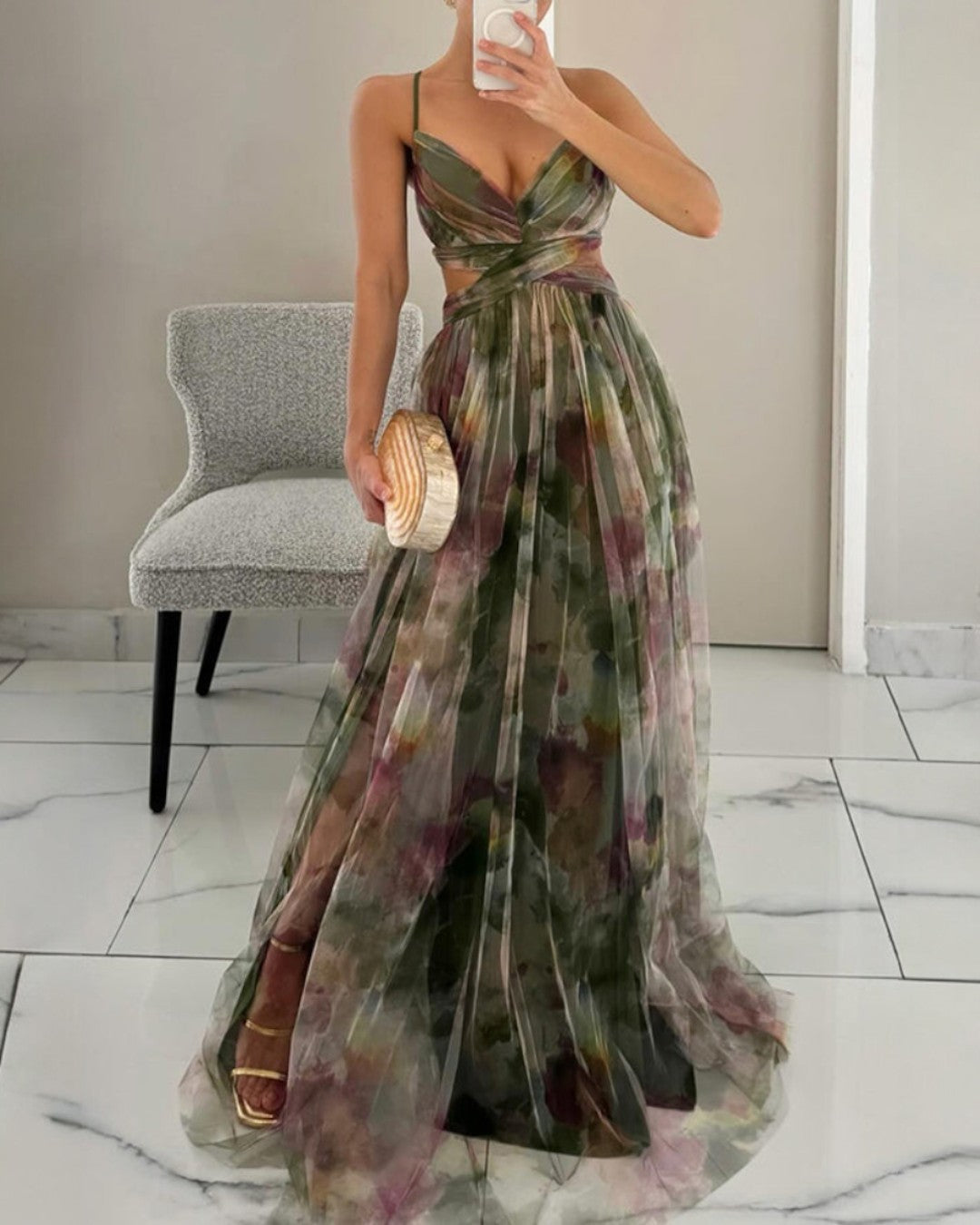Giselle™ | Enchanting Maxi Dress with Floral Print