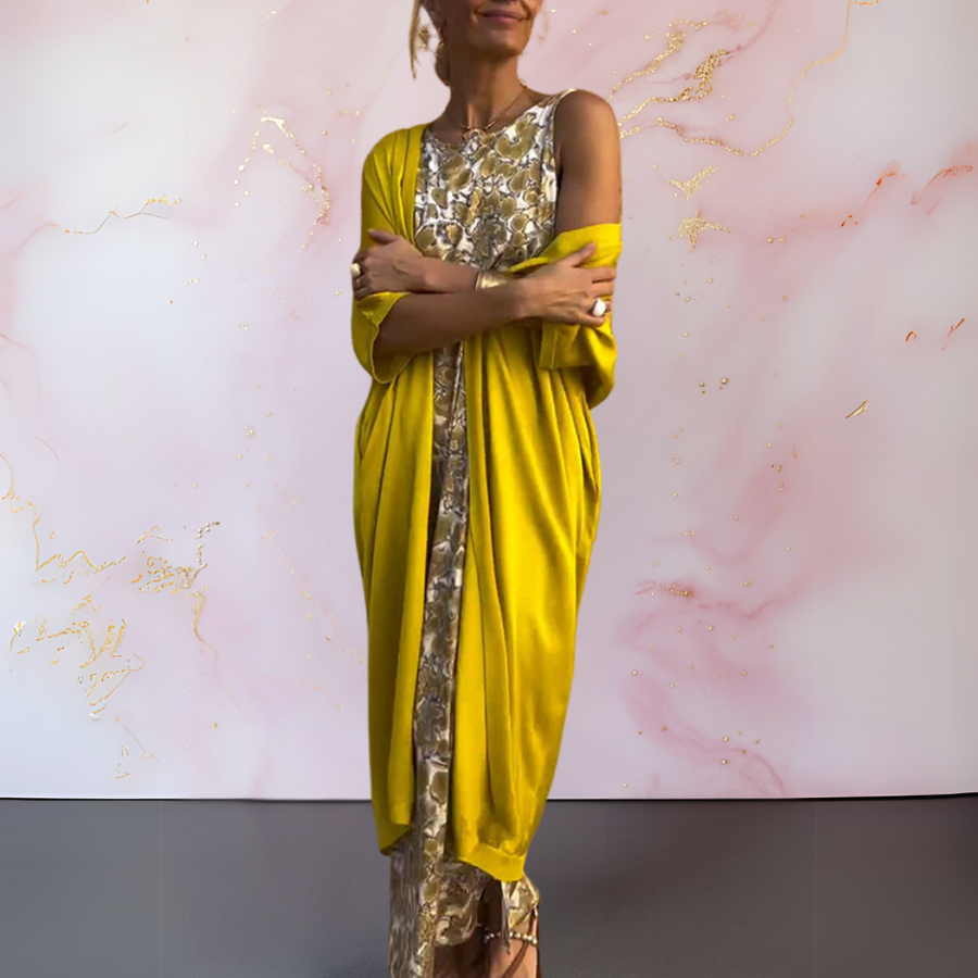 Melanie™ - Elegant Dress with Cardigan