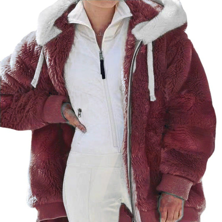 Alexa | Winter Jacket with Hood and Zipper
