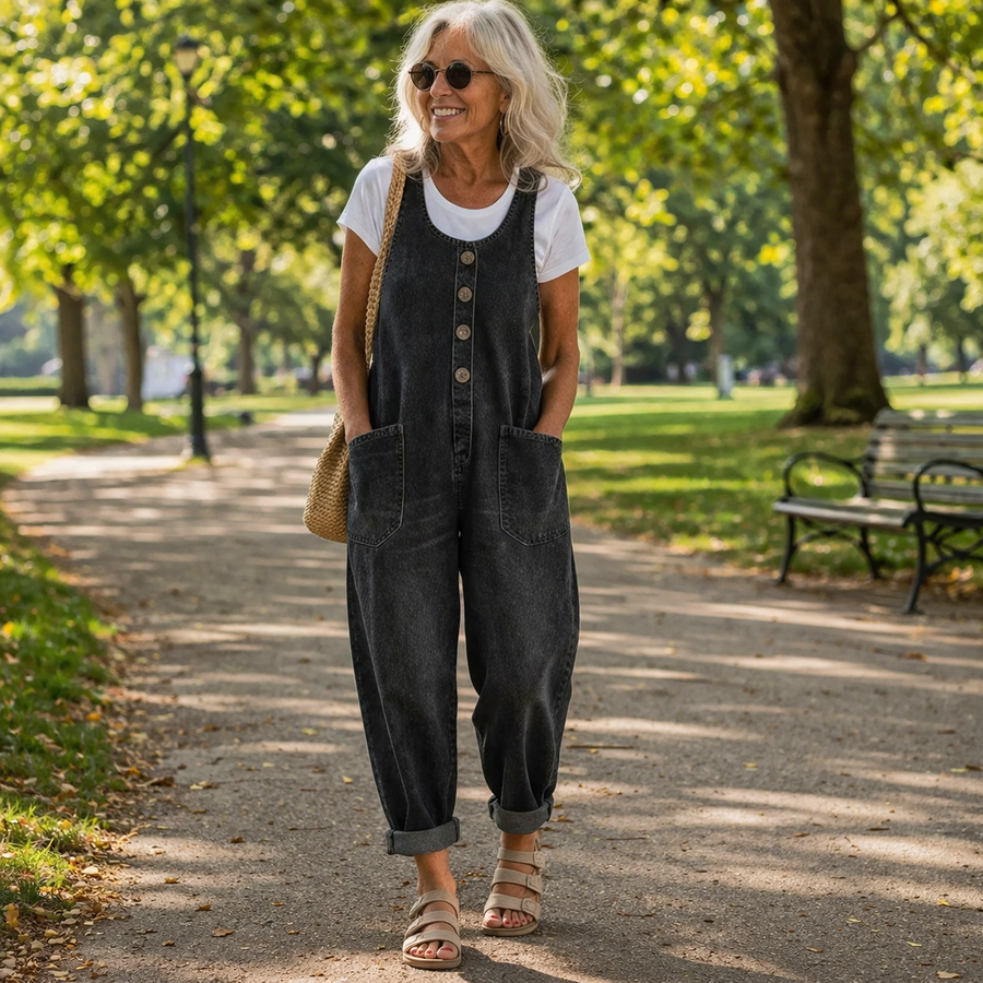 Lenna - Relaxed Denim Jumpsuit