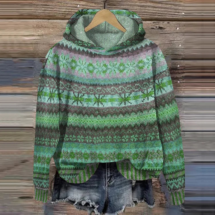 GWEN – COZY KNIT HOODED SWEATER