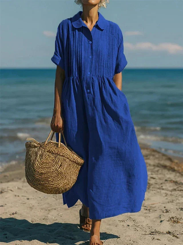Alice™ | Cotton Button Shirt Dress