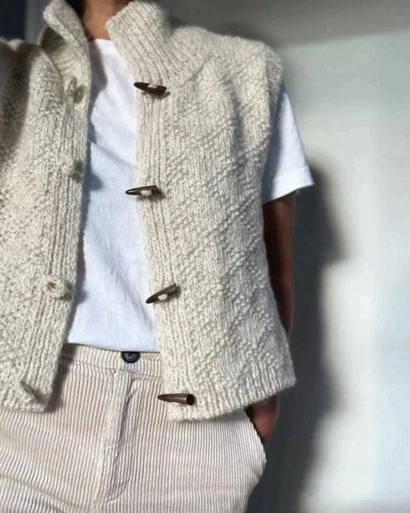Ingrid™ - Cozy Knitted Sleeveless Cardigan