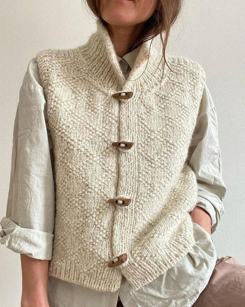 Ingrid™ - Cozy Knitted Sleeveless Cardigan