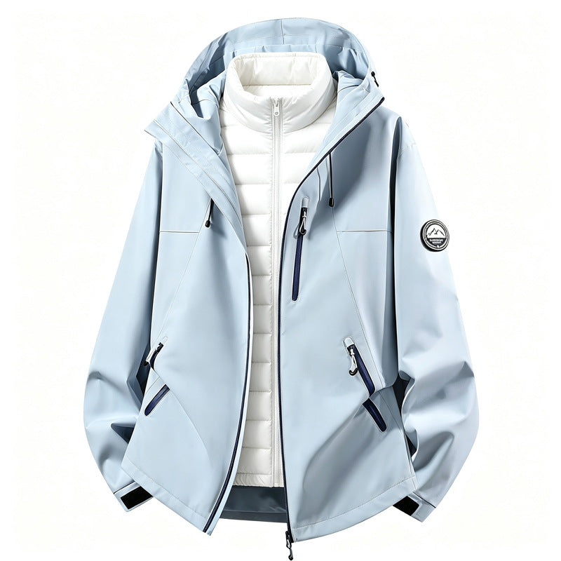 Women's softshell outdoor jacket with removable inner jacket