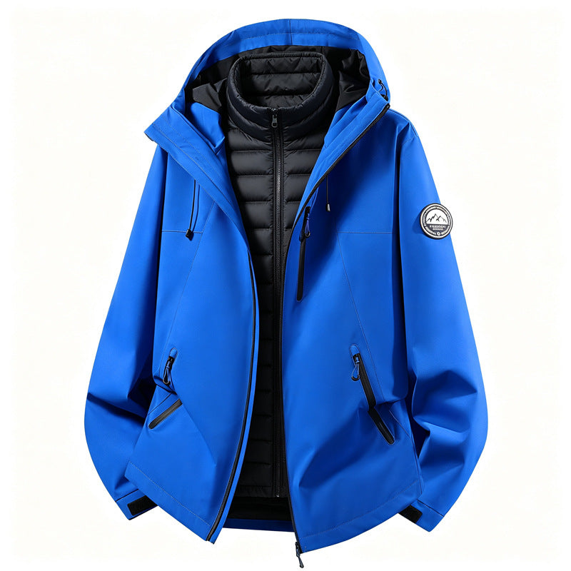 Women's softshell outdoor jacket with removable inner jacket