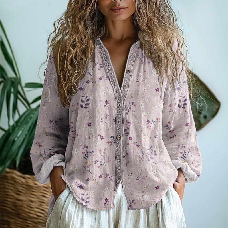 Brianna | Chic Vintage Floral Blouse