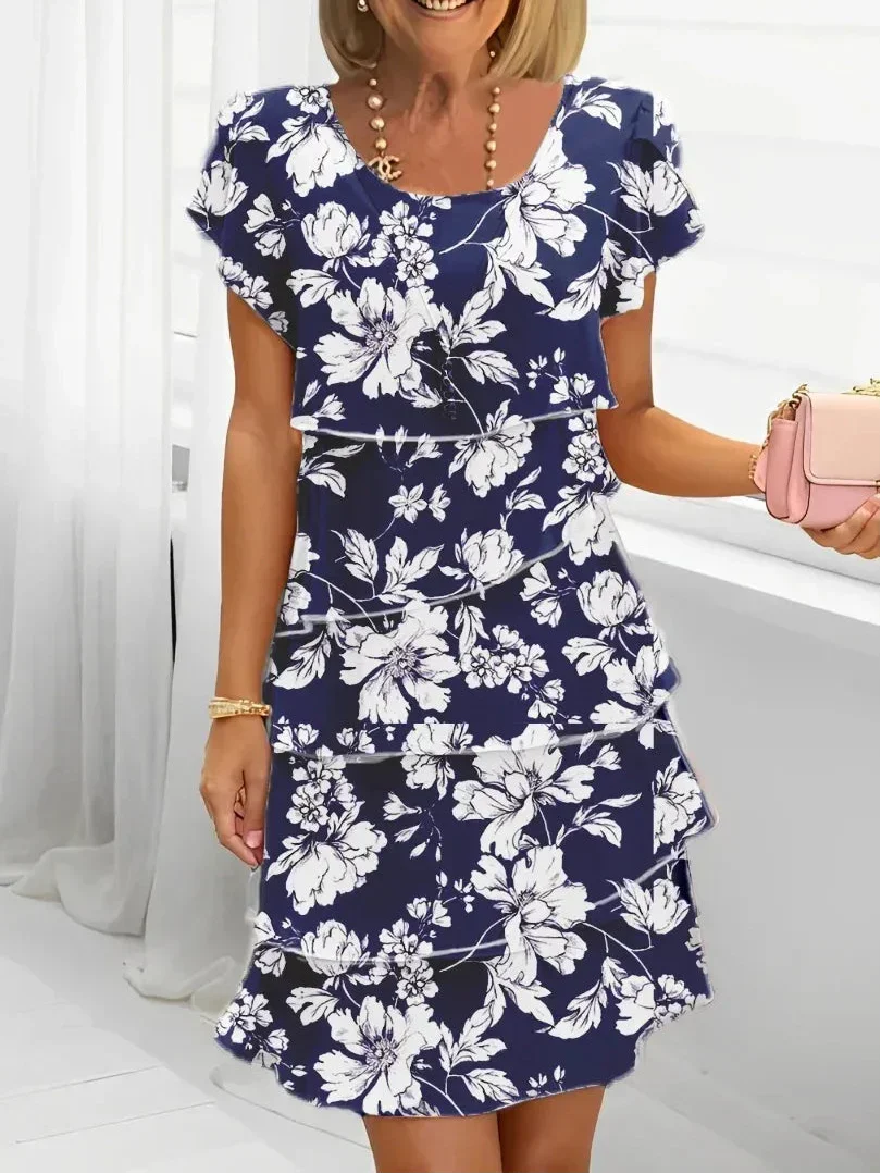 Francesca | Elegant Comfort Ruffled Dress