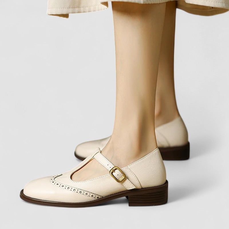 ANDREA – VINTAGE T-STRAP LEATHER SHOES