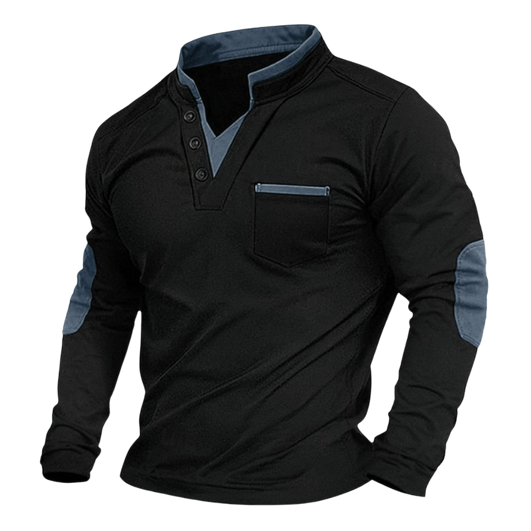 DYLAN – CONTRAST DETAIL LONG-SLEEVE SHIRT