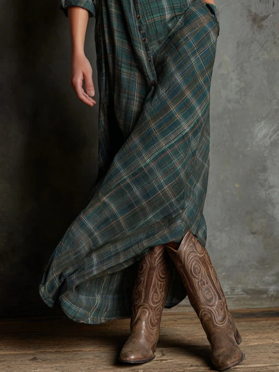 Camila | Long Checkered Dress
