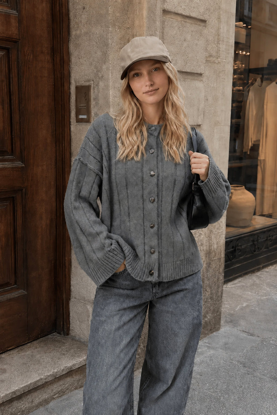 Soft Rib Relaxed Cardigan