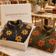 Delysanne Sophisticated Sweater in Jennifer Dallas Boutique gift packaging