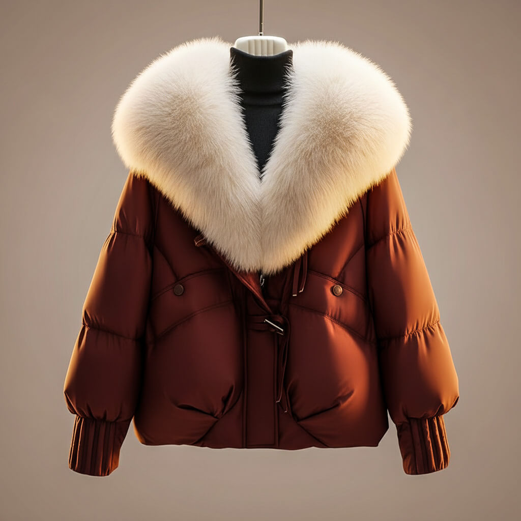 Elsie elegant chic coat in brown