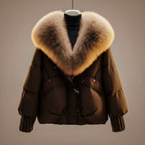 Elsie elegant chic coat in coffee brown