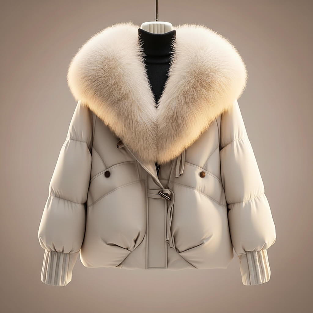Elsie elegant chic coat in white