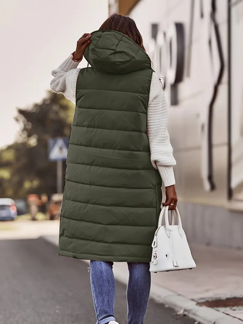 Marzia - Hooded Coat with Buttons on the Front