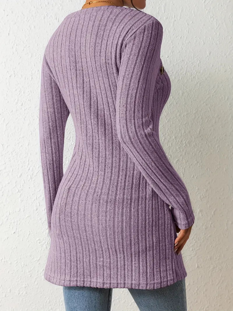 Julia™ - Trendy Ribbed Asymmetrical Top