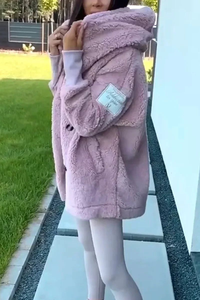 Sabrina - Women's Plush Hooded Jacket