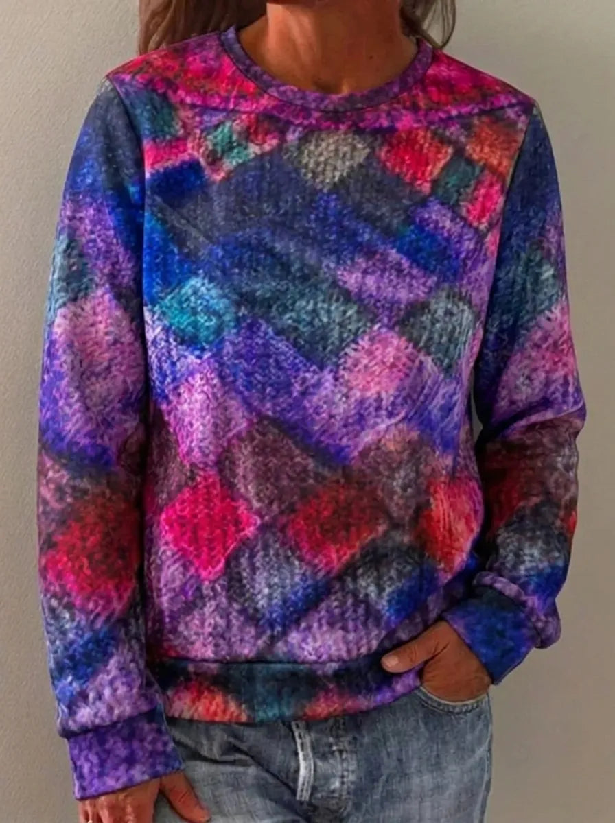 Jessi | Cozy, Loose-Fit Sweater with Diamond Pattern