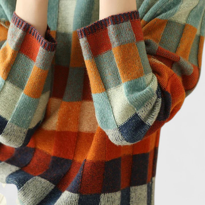 ANGELA – CHECKERBOARD SWEATER