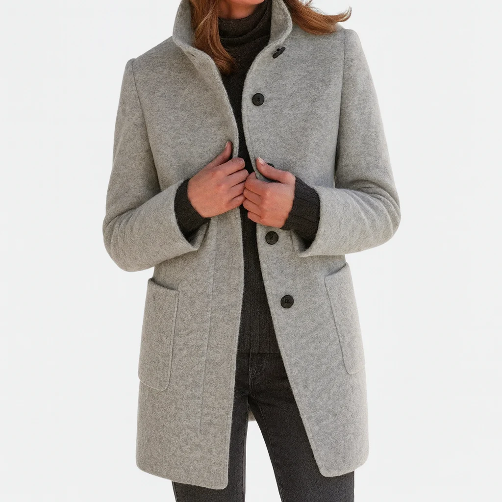 Valentina - Women's Comfortable Jacket with High Collar