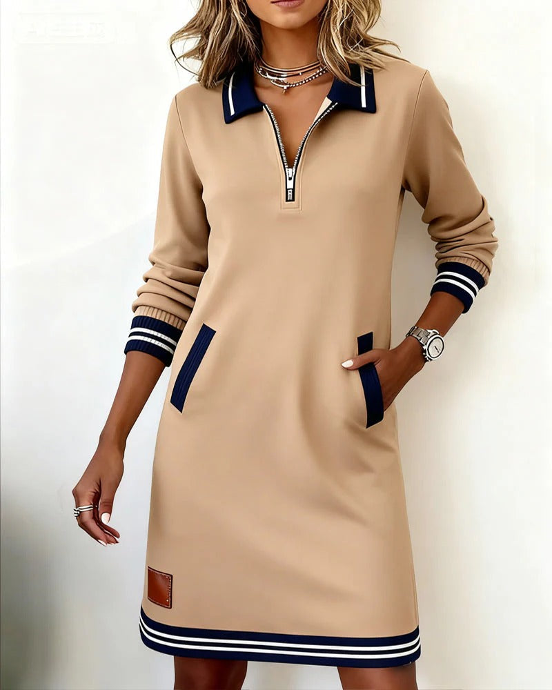 Elara | Long Sleeve Midi Dress