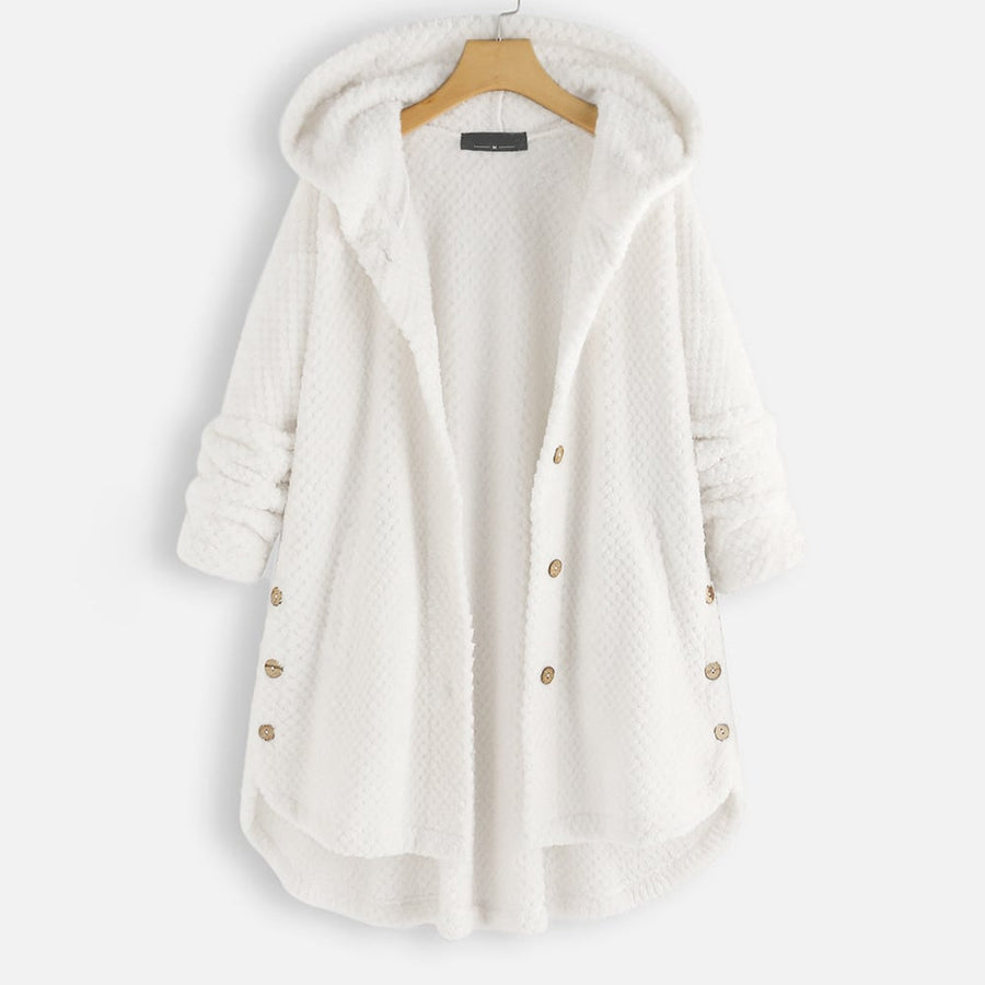 Izzy - Mid-Length Fleece Jacket with Reversible Hood
