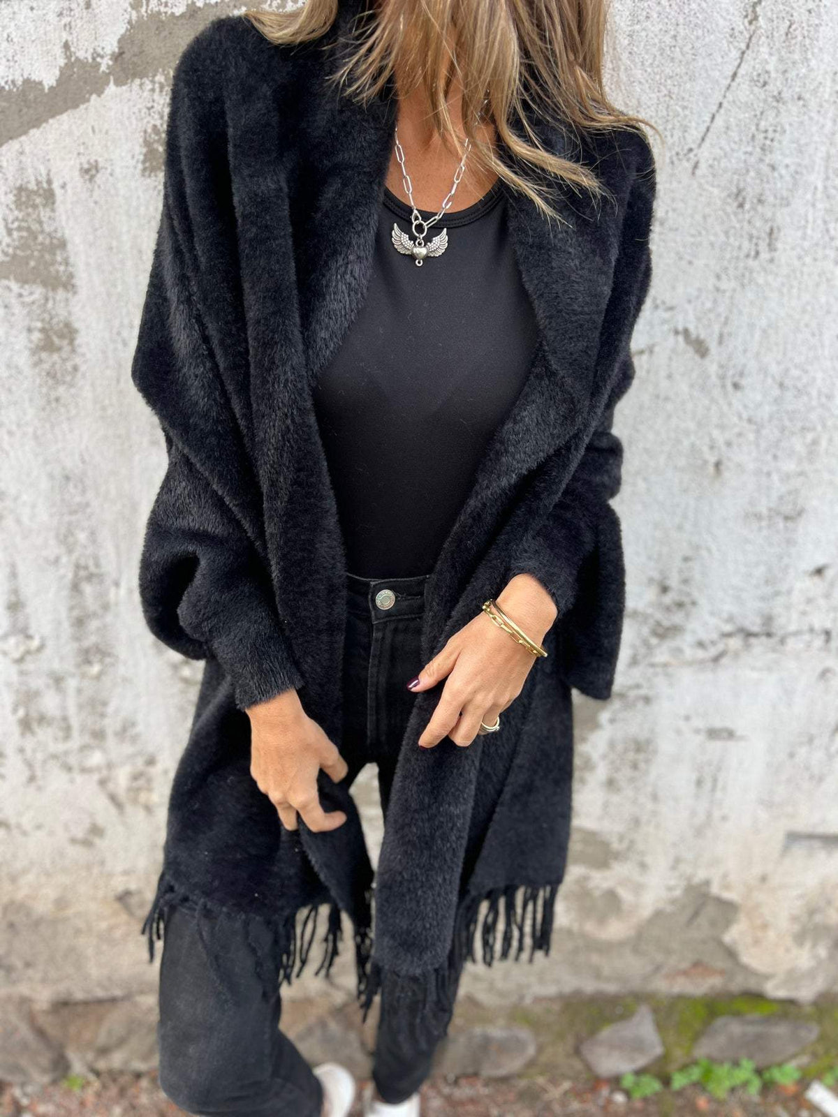 Hannah - Elegant Long-Sleeved Wrap Sweater