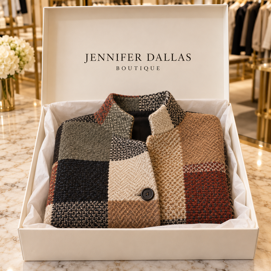 Myrthe Elegant Women's Blazer in Jennifer Dallas Boutique gift box