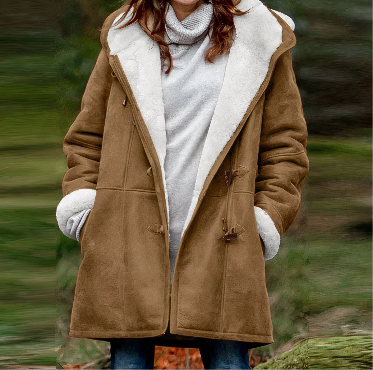 Renza - Long-Sleeved Velvet Coat