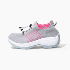 Ortho Stretch Cushion Shoes in Gray Pink