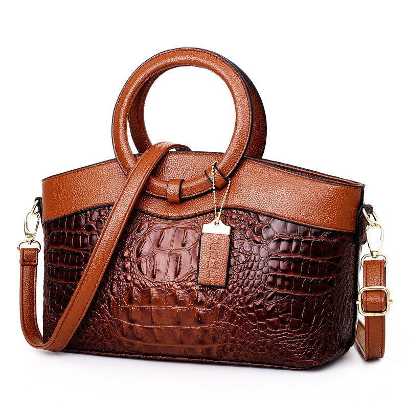 Oriana - Retro Gradient Crocodile Handbag