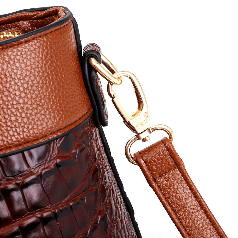 Oriana - Retro Gradient Crocodile Handbag