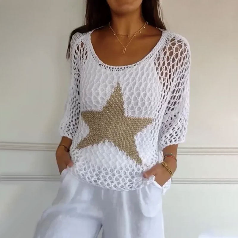 Jiah™ - Star Knit Top