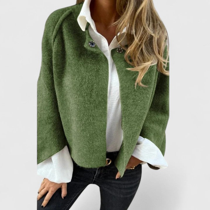 CHELSEA – VIBRANT TEXTURED BUTTON JACKET