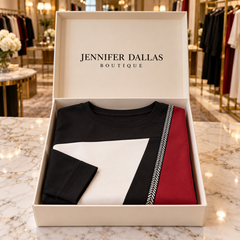 Jennifer Dallas Boutique gift box with Tine shirt