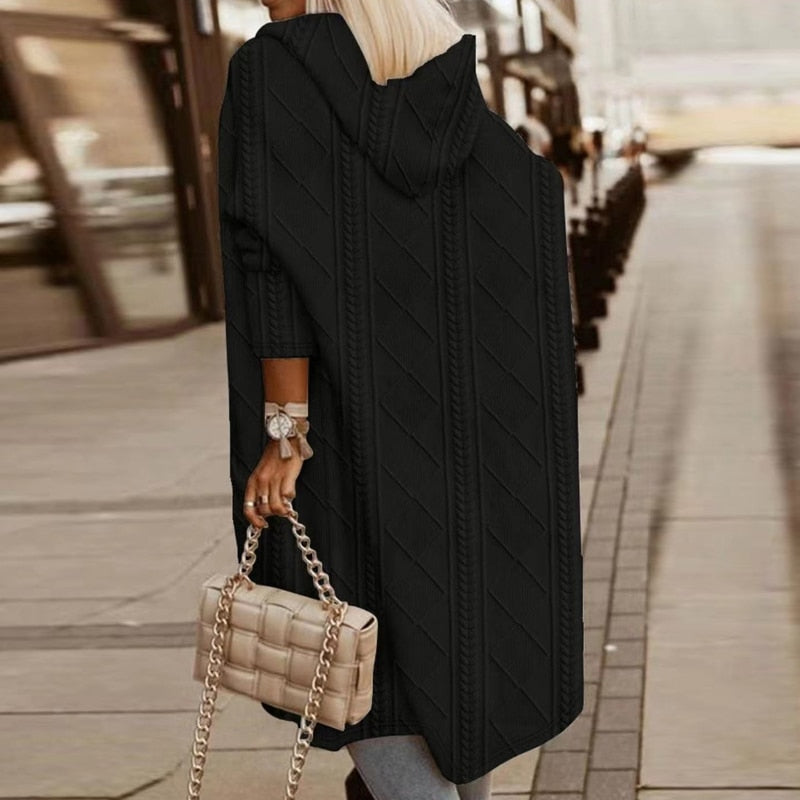 Ellen™ - Comfortable Hooded Cardigan