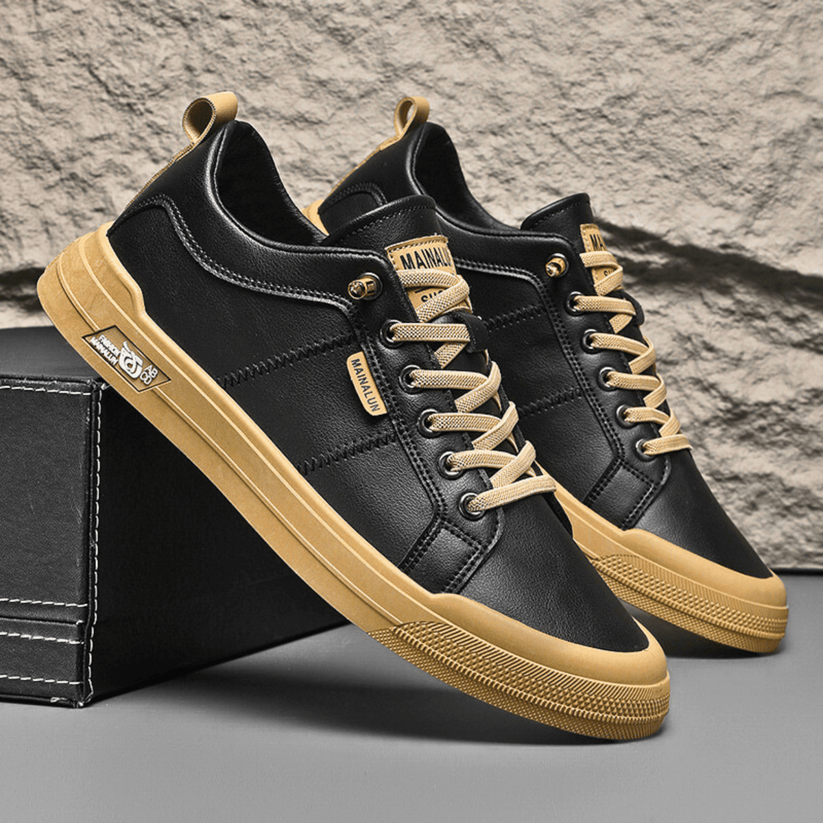 HARRINGTON LEATHER TRAINERS